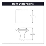 Knob 1-1/4 Inch Square - Craftsman Collection