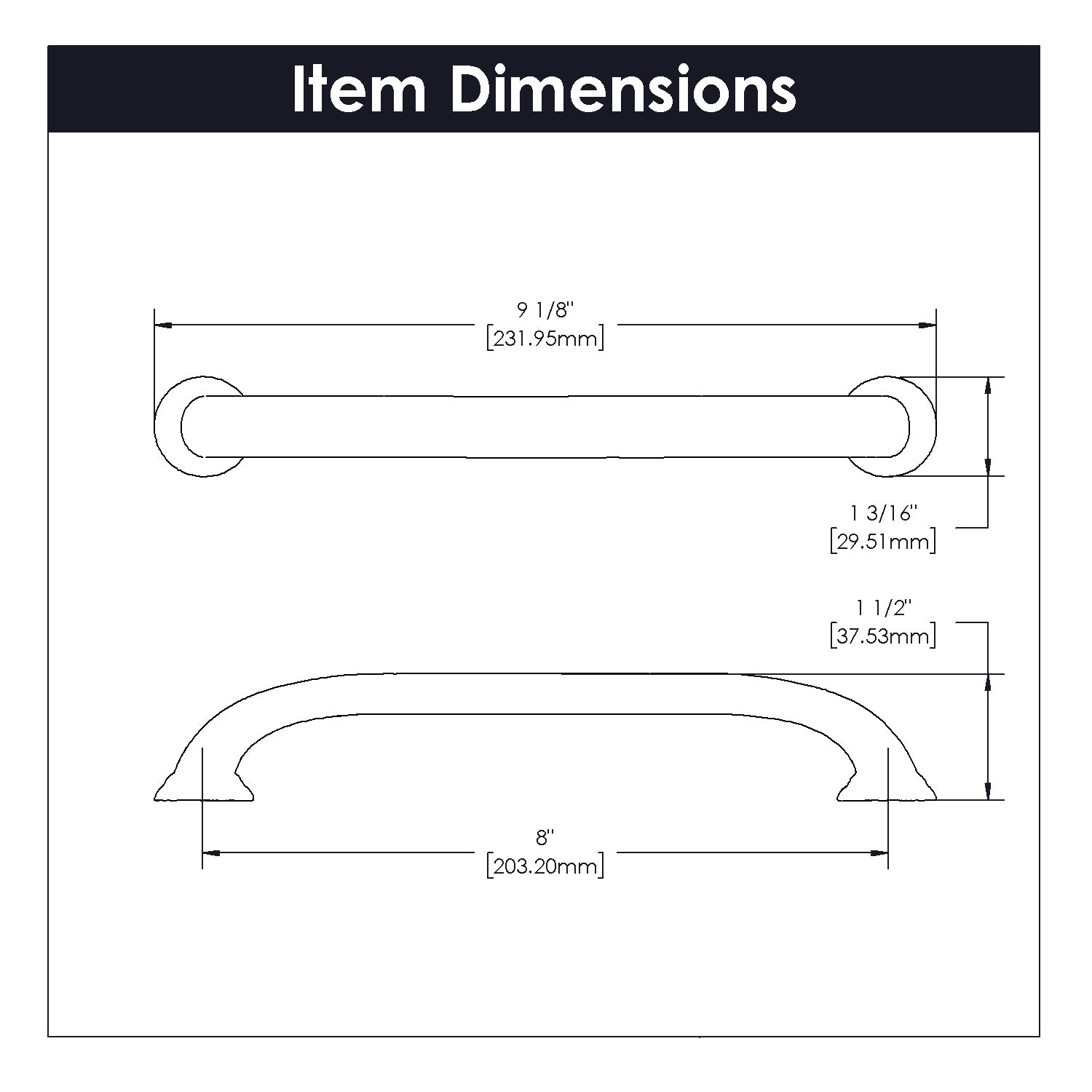 Appliance Handles 8 Inch Center to Center - Hickory Hardware