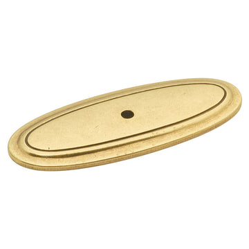 Backplate Knob 3 Inch X 1-1/8 Inch Oval - Hickory Hardware - Manor House Collection
