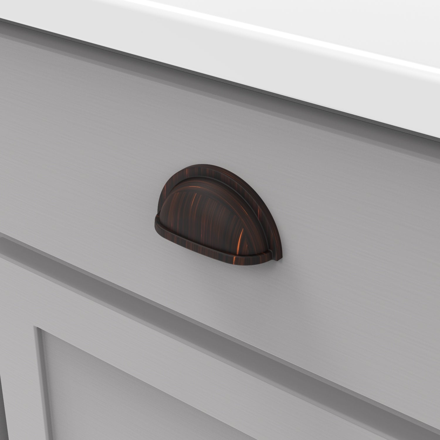Cup Pulls on Cabinet Doors 3 Inch Center to Center - Hickory Hardware -  Williamsburg Collection