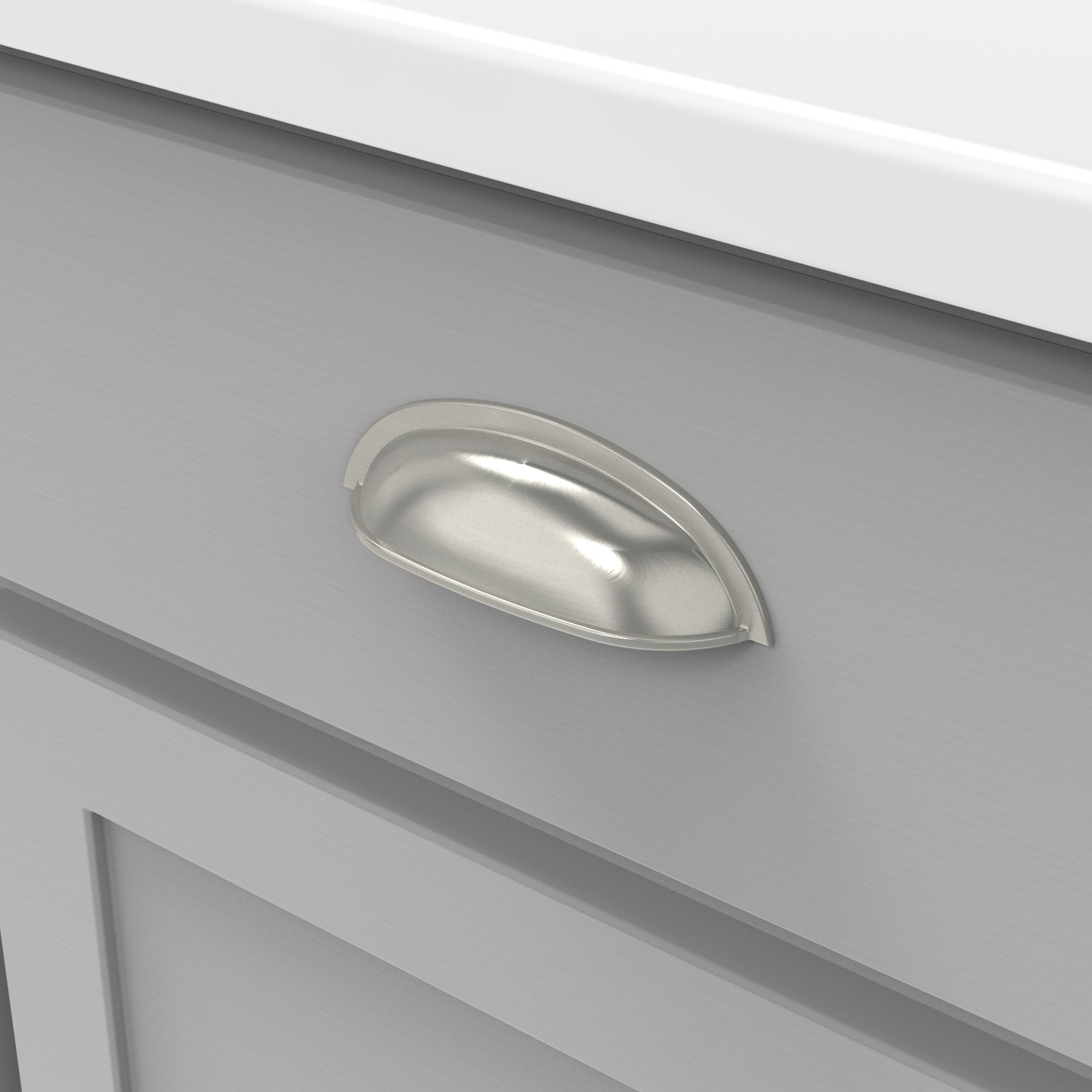 Hickory Hardware P3380-SN 128mm Cottage Satin Nickel Cabinet Pull