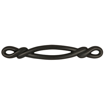 Cabinet Pull 3 Inch Center to Center in Black Iron - French Twist Collection