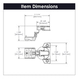 Hinge Concealed 1-1/4 Inch Overlay Face Frame Self-Close in Polished Nickel - Hickory Hardware