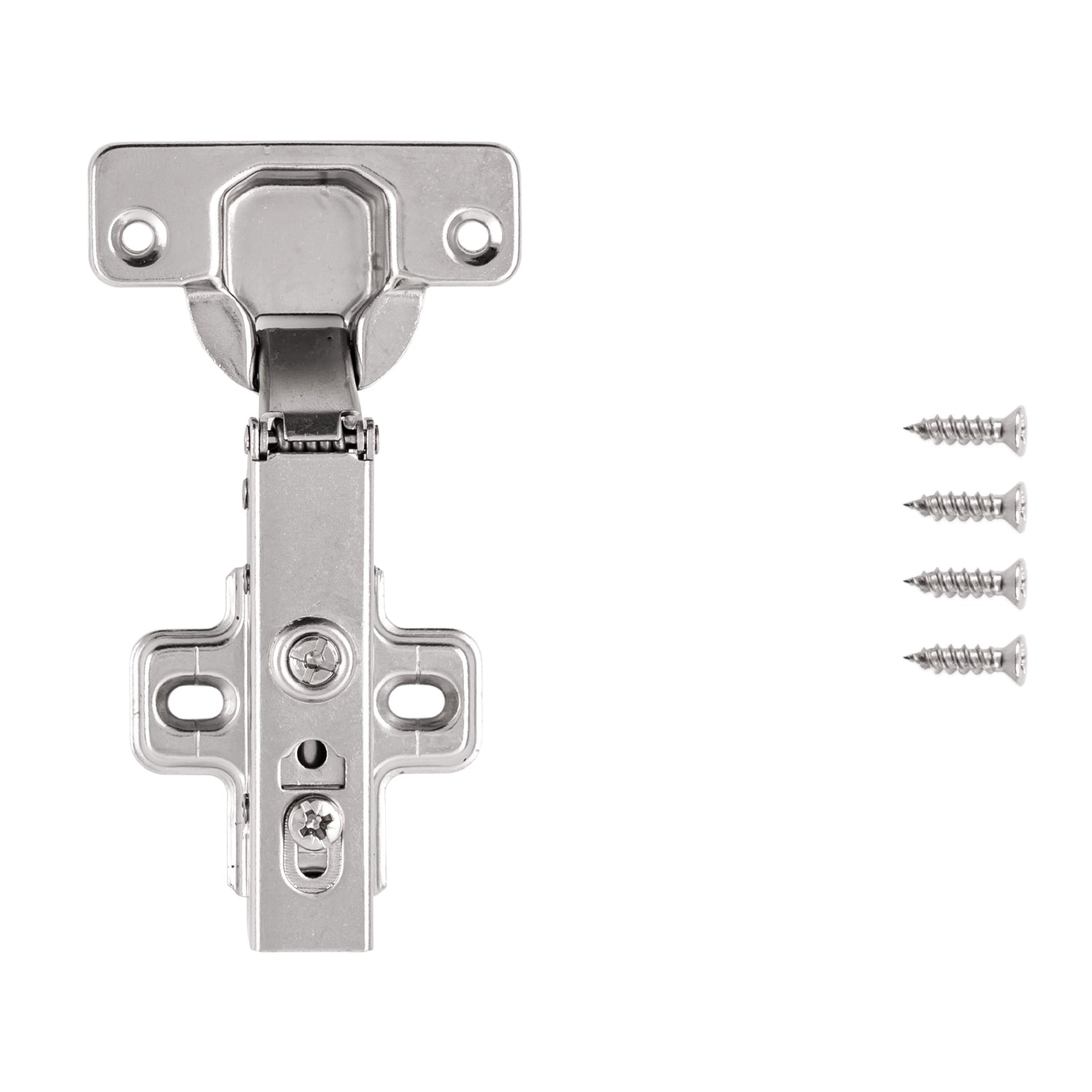 Hinge Concealed Full Overlay Frameless Soft Close in Polished Nickel - Hickory Hardware