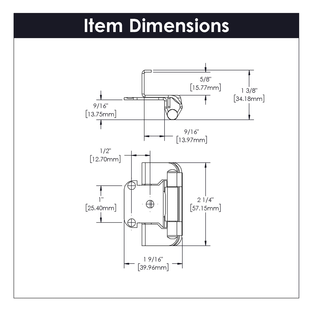Hickory Hardware - Self-Closing Semi-Concealed Collection -