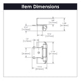 Hickory Hardware - Self-Closing Semi-Concealed Collection -