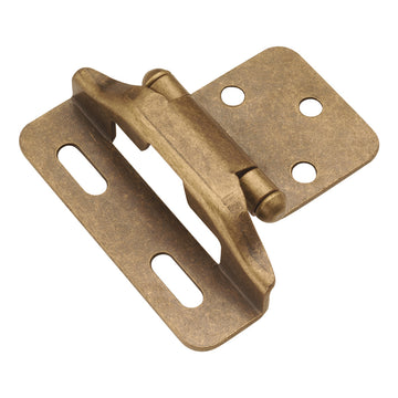 Semi Concealed Cabinet Hinges 1/4 Inch Overlay Face Frame Full Wrap Self-Close (2 Hinges/Per Pack) - Hickory Hardware