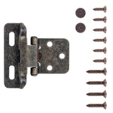 Semi Concealed Cabinet Hinges 1/4 Inch Overlay Face Frame Full Wrap Self-Close (2 Hinges/Per Pack) - Hickory Hardware