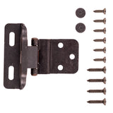 Self Closing Hinge Semi-Concealed 3/8 Inch Inset 1/4 Inch Overlay Face Frame Part Wrap Self-Close (2 Hinges/Per Pack) - Hickory Hardware
