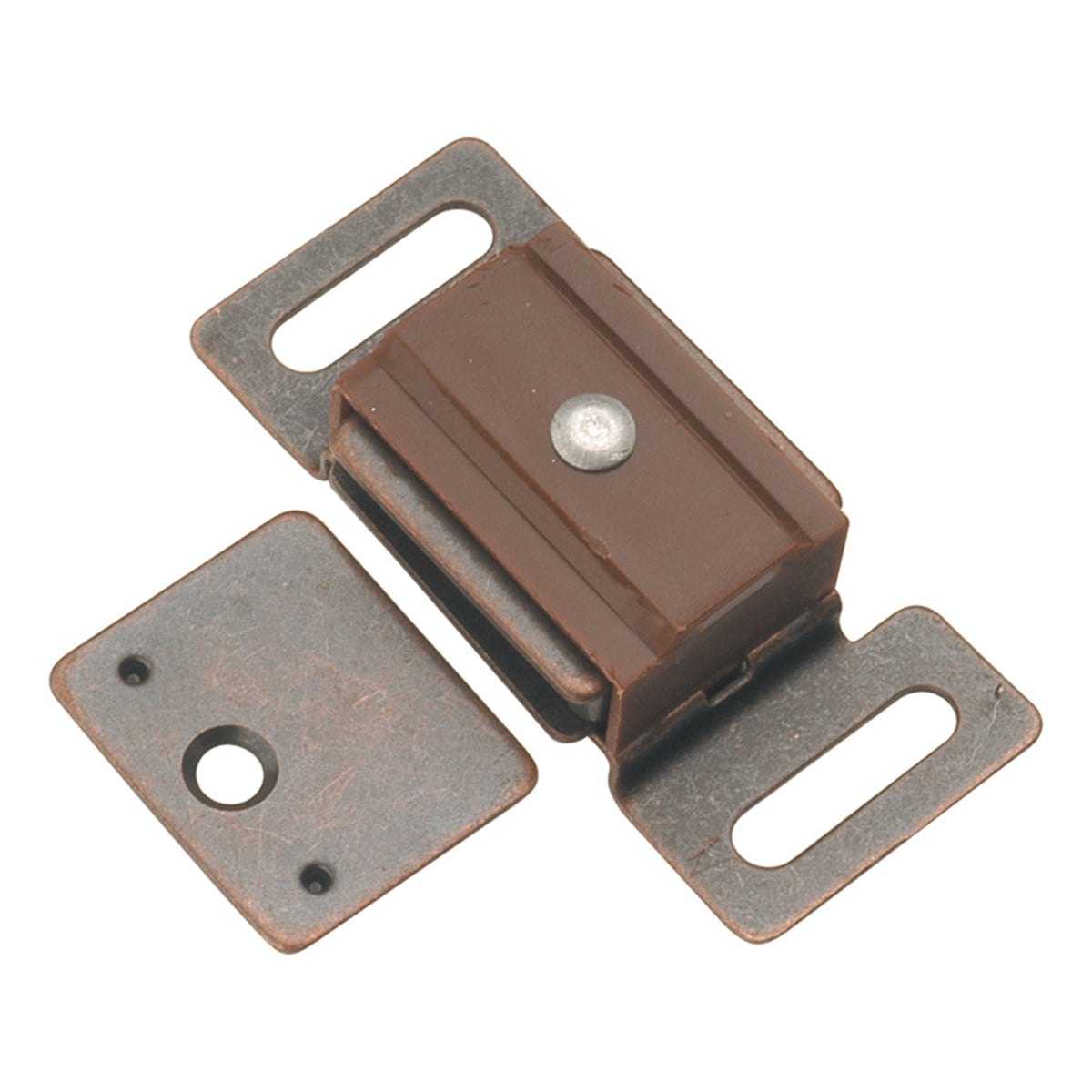 Door Catch Hardware 2 Inch Center to Center in Statuary Bronze - Hickory Hardware