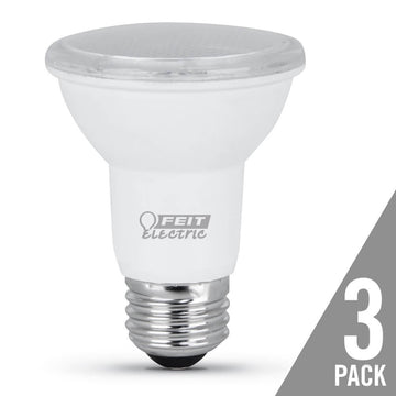 PAR20 LED Light Bulbs, 7 Watts, Non-Dimmable, E26, 500 Lumens 3 Pack