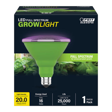 PAR38 LED Plant Grow Light 16W,  Mediun Base, 900 Lumens, Grow Light Bulb