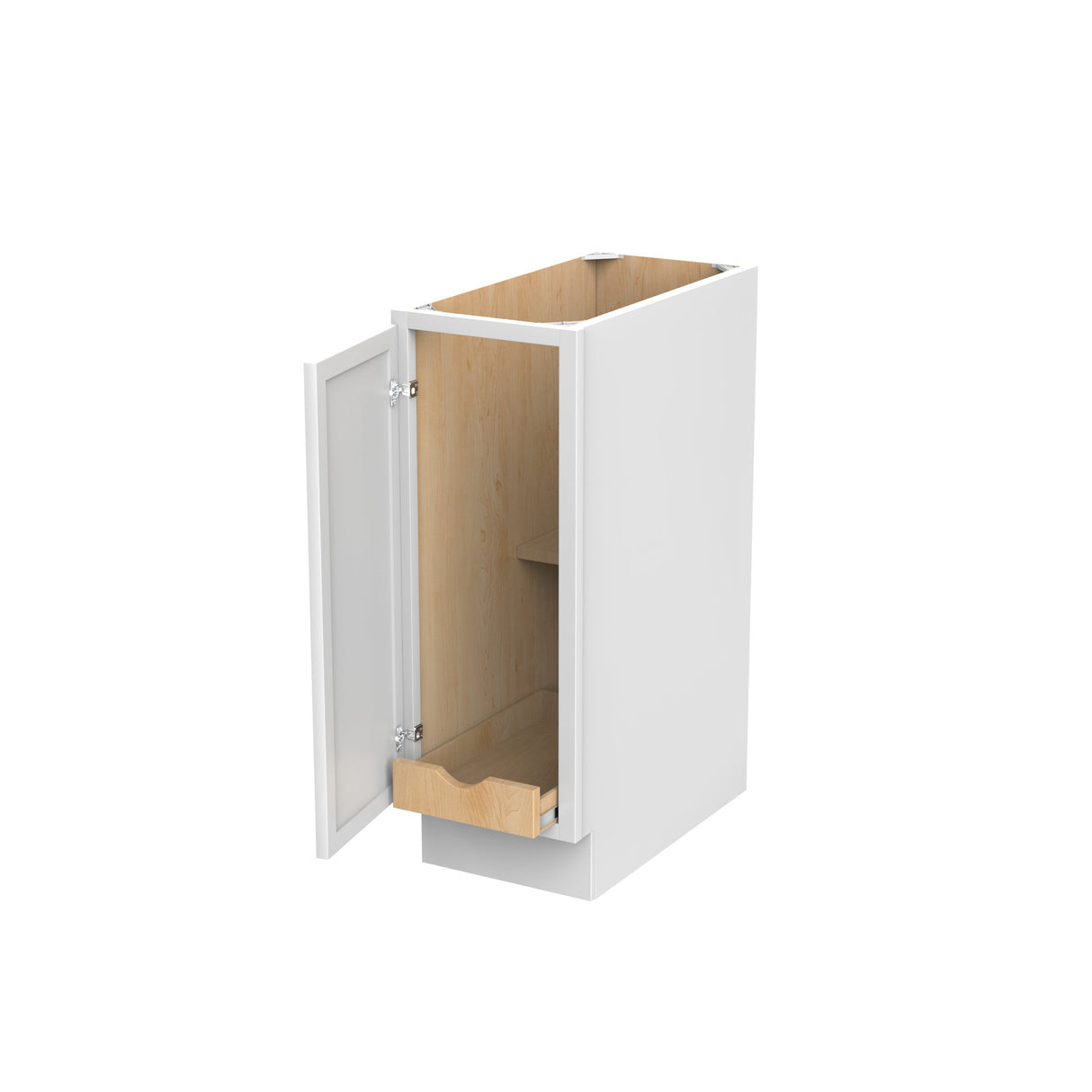 RTA - Park Avenue White - Single Door & Drawer Base Cabinet | 12"W x 34.5"H x 24"D