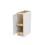 RTA - Park Avenue White - Single Door & Drawer Base Cabinet | 12"W x 34.5"H x 24"D