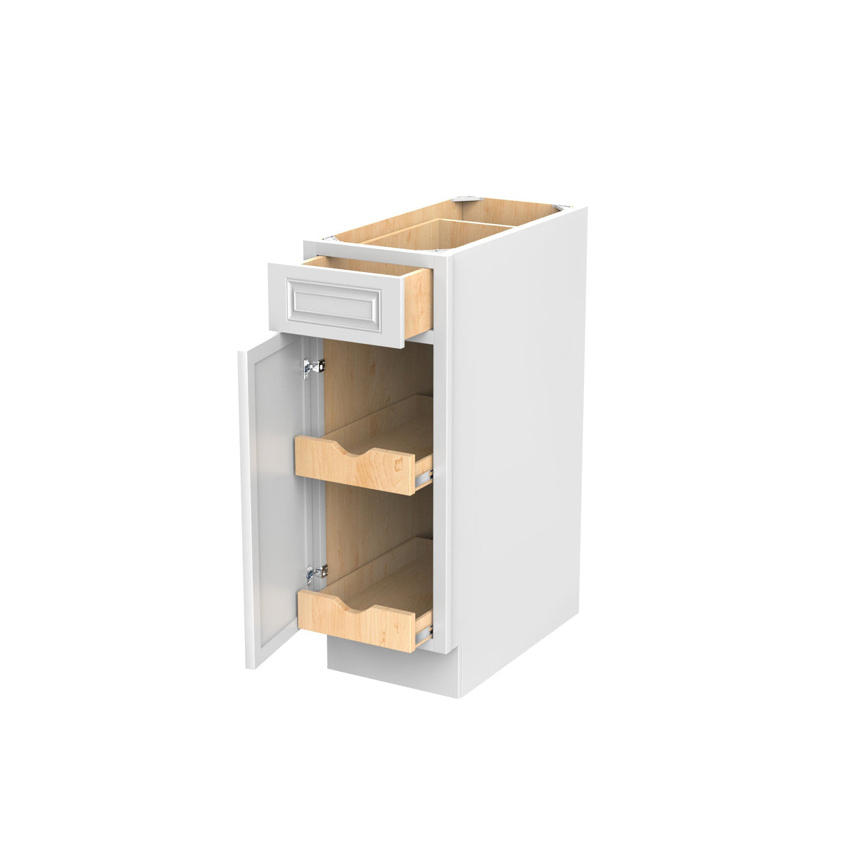 RTA - Park Avenue White - Single Door & Drawer Base Cabinet | 12"W x 34.5"H x 24"D