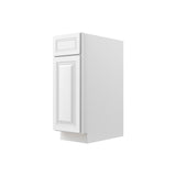 Park Avenue White - Single Door & Drawer Base Cabinet | 12"W x 34.5"H x 24"D