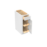 RTA - Park Avenue White - Single Door & Drawer Base Cabinet | 12"W x 34.5"H x 24"D