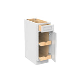 RTA - Park Avenue White - Single Door & Drawer Base Cabinet | 12"W x 34.5"H x 24"D