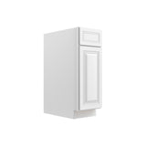 Park Avenue White - Single Door & Drawer Base Cabinet | 12"W x 34.5"H x 24"D