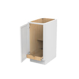 Park Avenue White - Single Door Base Cabinet | 15"W x 34.5"H x 24"D