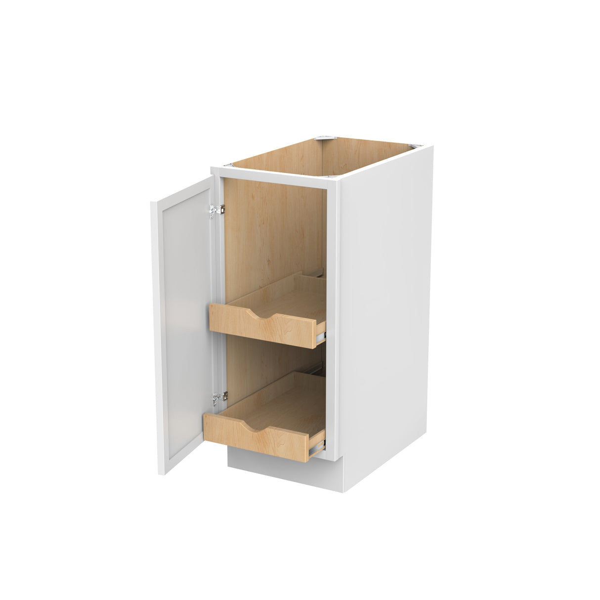 RTA - Park Avenue White - Single Door & Drawer Base Cabinet | 15"W x 34.5"H x 24"D