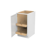 Park Avenue White - Single Door Base Cabinet | 18"W x 34.5"H x 24"D