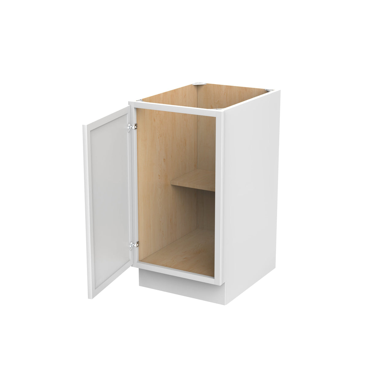 RTA - Park Avenue White - Single Door & Drawer Base Cabinet | 18"W x 34.5"H x 24"D