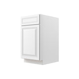 Park Avenue White - Single Door Base Cabinet | 18"W x 34.5"H x 24"D