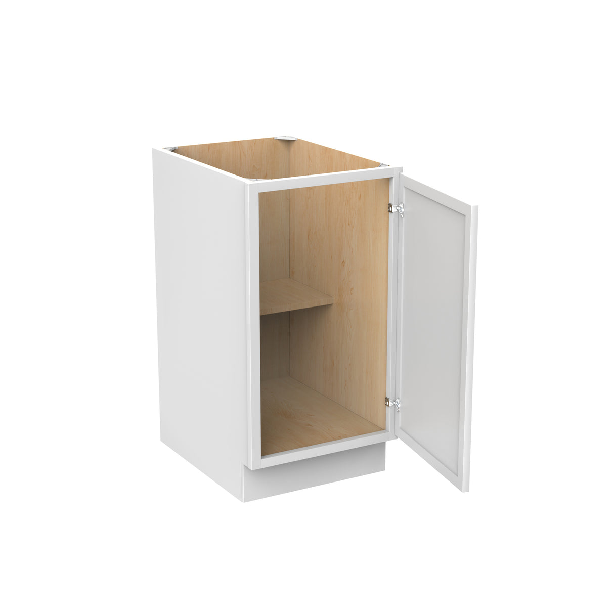 Park Avenue White - Single Door Base Cabinet | 18"W x 34.5"H x 24"D