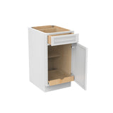 RTA - Park Avenue White - Single Door & Drawer Base Cabinet | 18"W x 34.5"H x 24"D