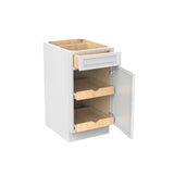 RTA - Park Avenue White - Single Door & Drawer Base Cabinet | 18"W x 34.5"H x 24"D