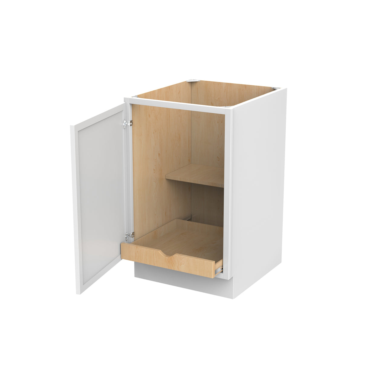 Park Avenue White - Single Door Base Cabinet | 21"W x 34.5"H x 24"D