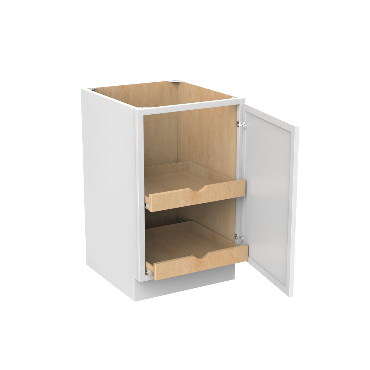 RTA - Park Avenue White - Single Door & Drawer Base Cabinet | 21"W x 34.5"H x 24"D