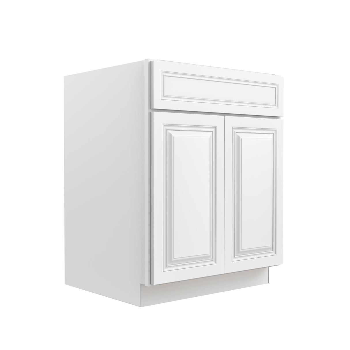 Park Avenue White - Double Door Base Cabinet | 27"W x 34.5"H x 24"D