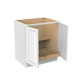 Park Avenue White - Double Door Base Cabinet | 30"W x 34.5"H x 24"D