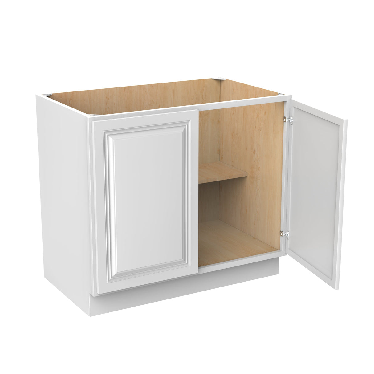 RTA - Park Avenue White - Double Drawer & Door Base Cabinet | 39"W x 34.5"H x 24"D