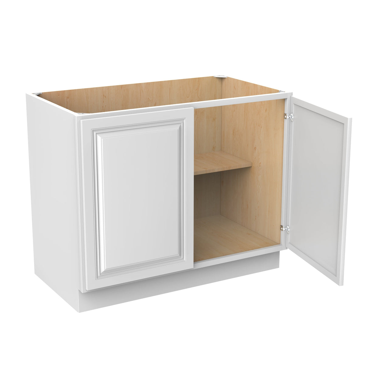RTA - Park Avenue White - Double Drawer & Door Base Cabinet | 42"W x 34.5"H x 24"D