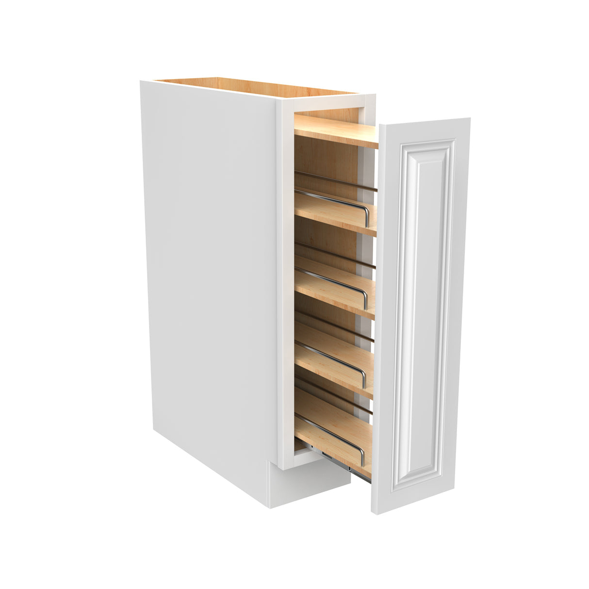 Park Avenue White - Spice Base Cabinet | 9"W x 34.5"H x 24"D