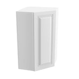 RTA - Park Avenue White - Diagonal Glass Wall Cabinet | 24"W x 42"H x 12"D