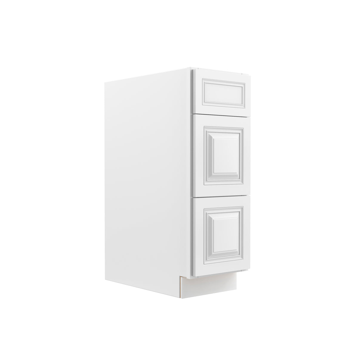 Park Avenue White - 3 Drawer Base Cabinet | 12"W x 34.5"H x 24"D