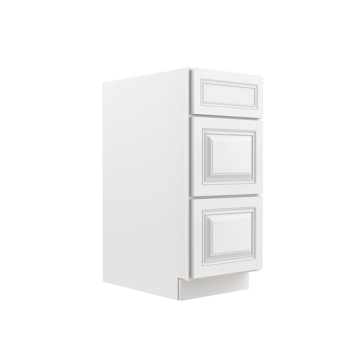 Park Avenue White - 3 Drawer Base Cabinet | 15"W x 34.5"H x 24"D