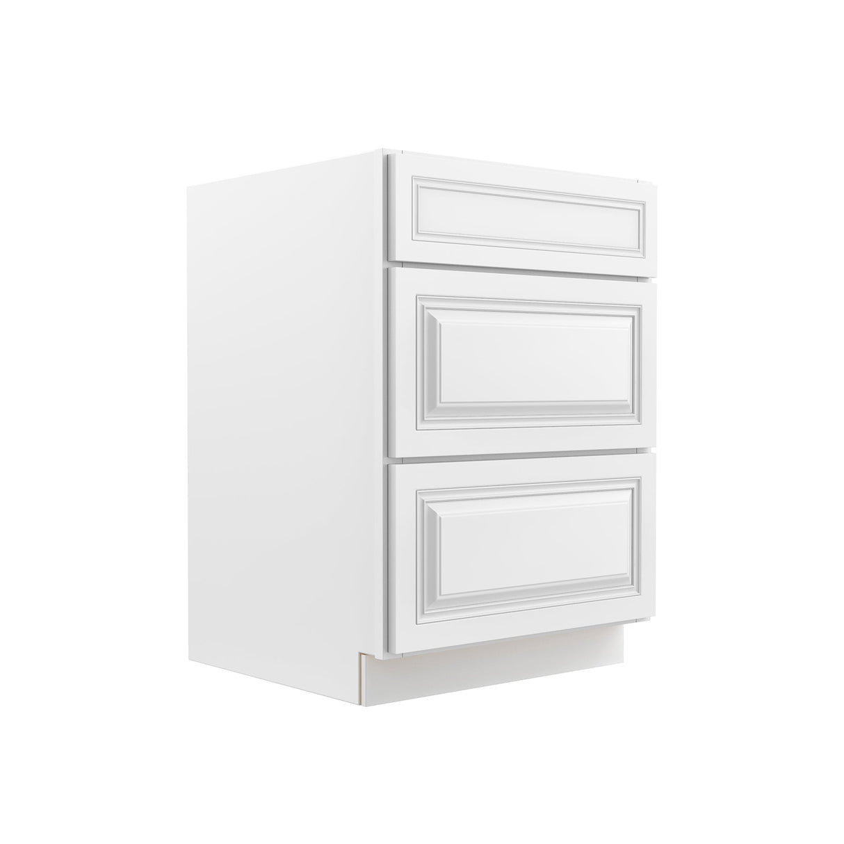RTA - Park Avenue White - 3 Drawer Base Cabinet | 24"W x 34.5"H x 24"D
