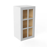 Park Avenue White - Glass Wall Cabinet | 15"W x 30"H x 12"D