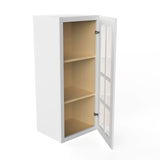 Park Avenue White - Glass Wall Cabinet | 15"W x 36"H x 12"D