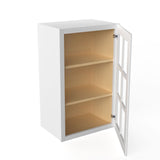 Park Avenue White - Glass Wall Cabinet | 18"W x 30"H x 12"D