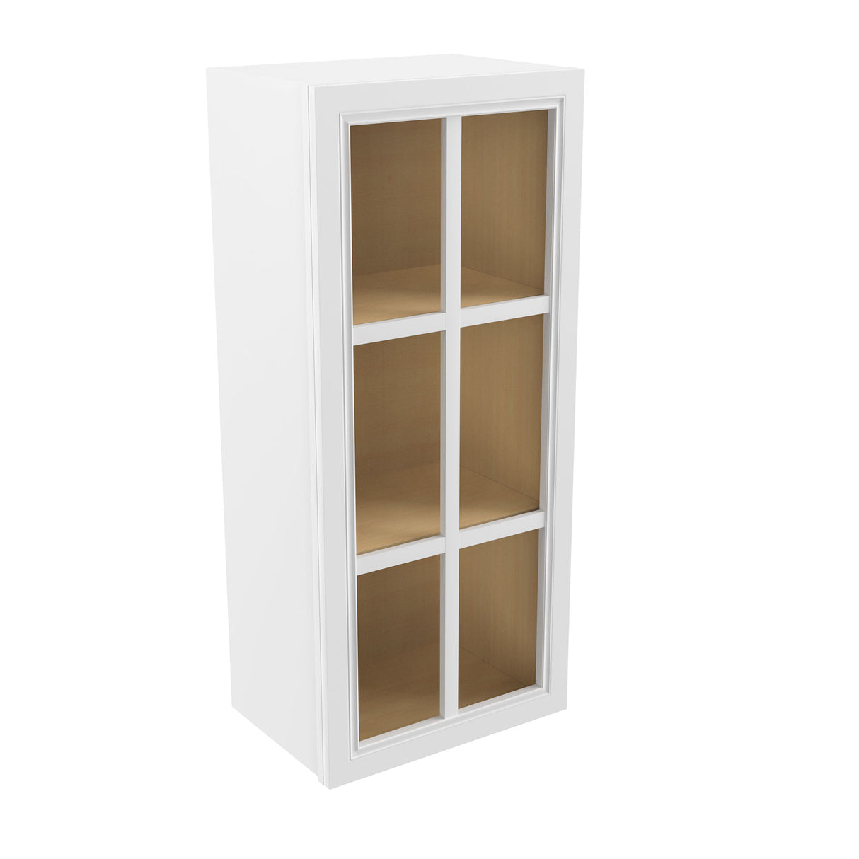 Park Avenue White - Glass Wall Cabinet | 18"W x 42"H x 12"D