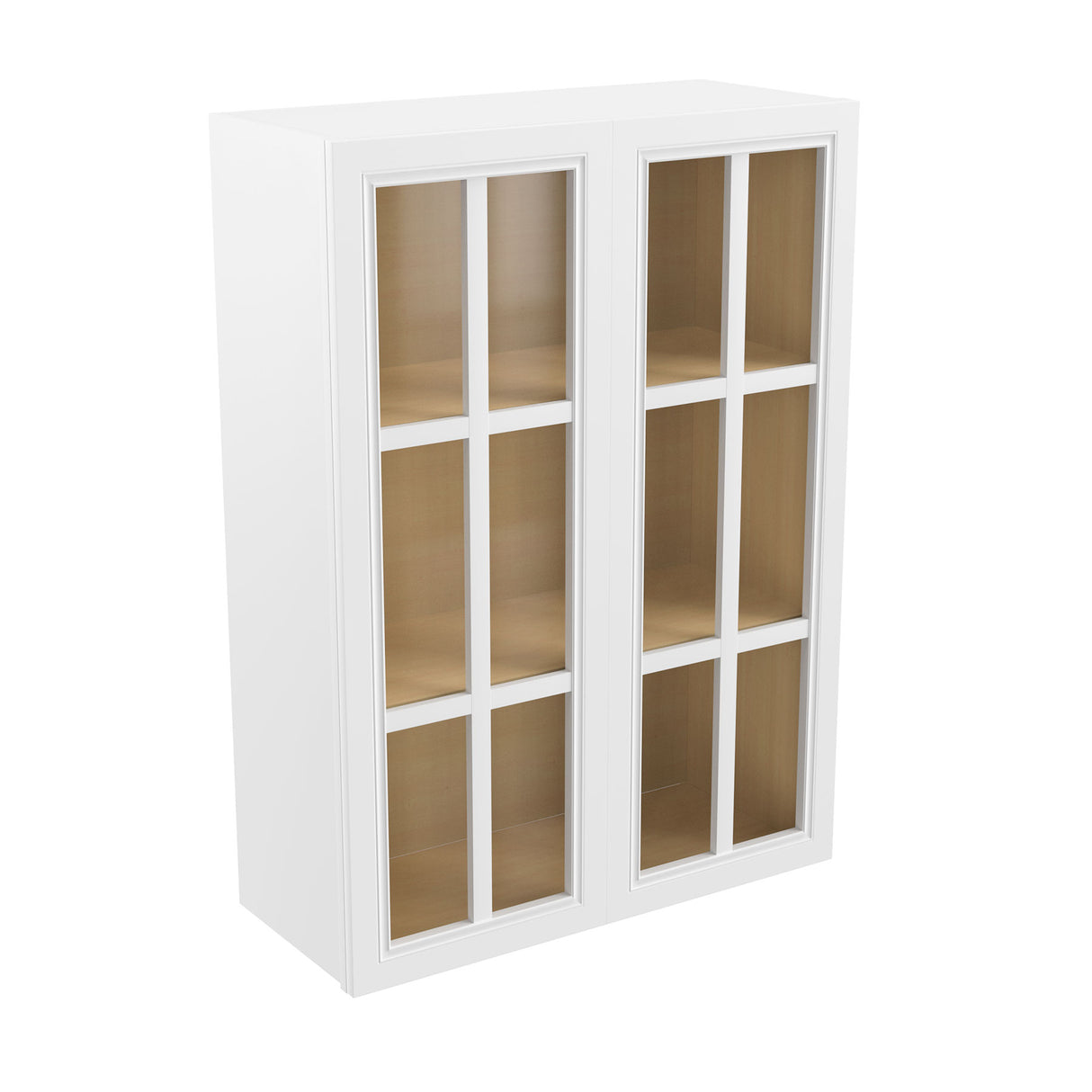 Park Avenue White - Glass Wall Cabinet | 30"W x 42"H x 12"D