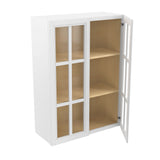 Park Avenue White - Glass Wall Cabinet | 30"W x 42"H x 12"D