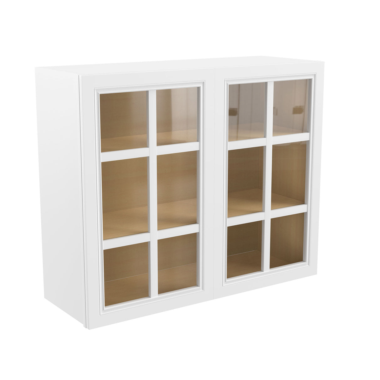 Park Avenue White - Glass Wall Cabinet | 36"W x 36"H x 12"D