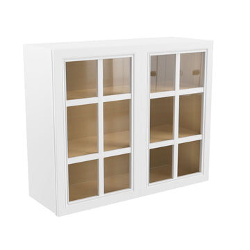 Park Avenue White - Glass Wall Cabinet | 36